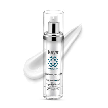 Kaya Clinic Brightening Day Cream, 50ml with Vitamin C & Azelaic Acid, Daily Use Moisturizer, SPF15, Lightweight for All Skin Types